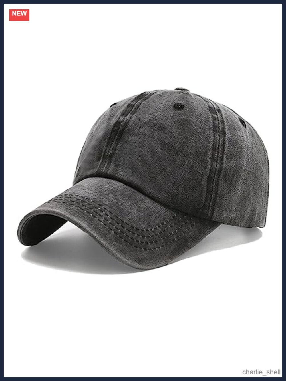 Washed Cotton Baseball Cap Low Profile Adjustable Unisex Distressed Dad Hat